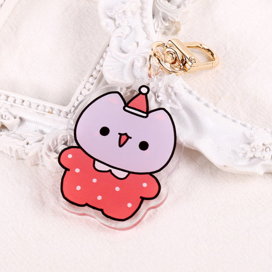 Santa Miuu Cat KeyChain For Christmas