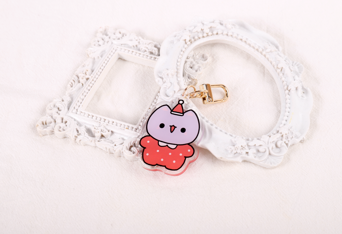 Santa Miuu Cat KeyChain For Christmas