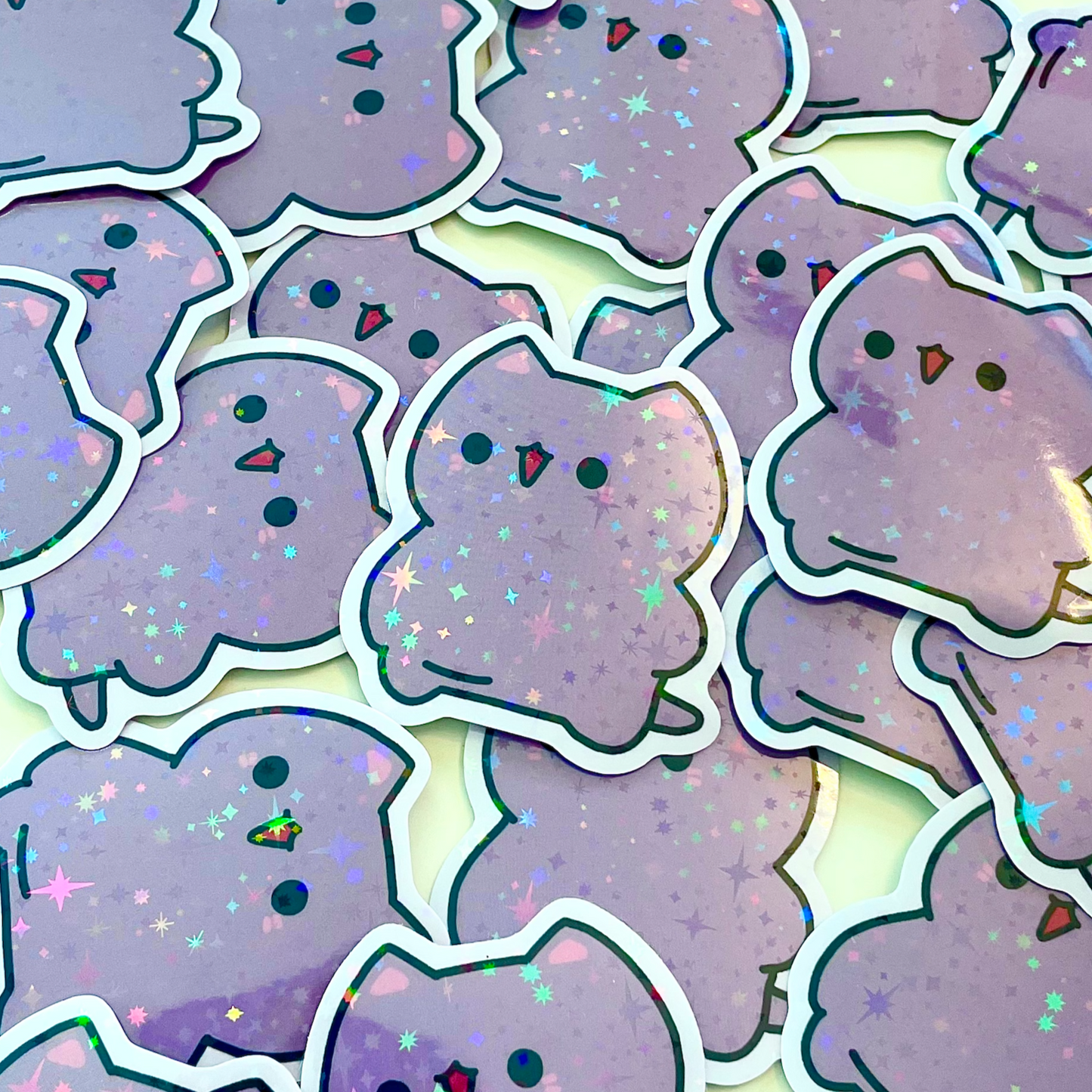 Chubby Miuu Holographic Vinyl Decal Stickers