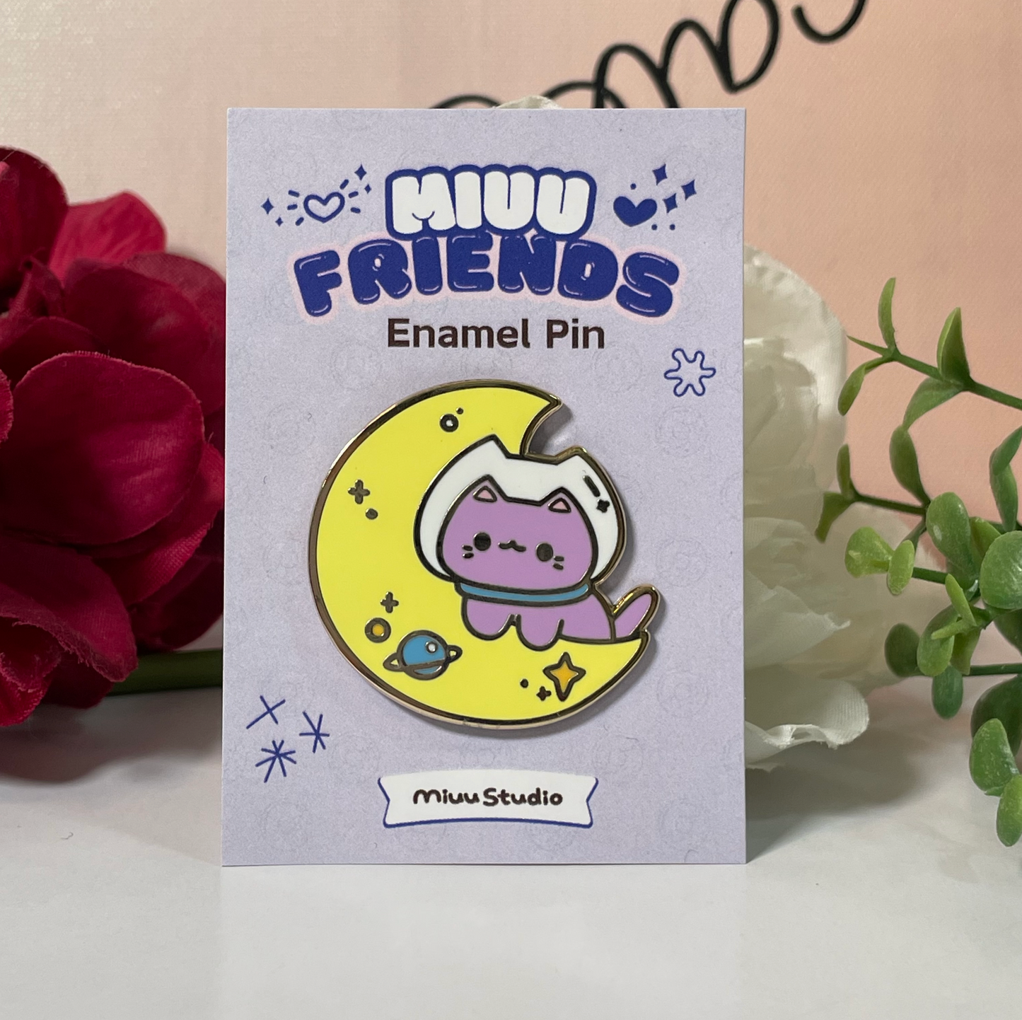 Cute Cosmic Kitty Miuu Enamel Pin